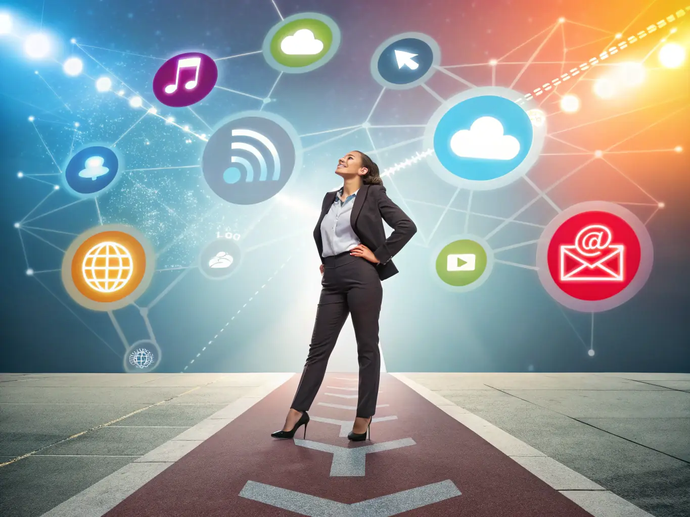 A visually compelling image representing strategic communication and brand building, showcasing Kynova Limited's expertise in PR.